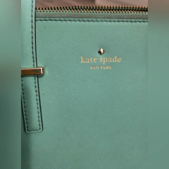 Kate Spade Mint Turquoise Bowler Satchel Crossbody Bag Y2K Classy Aqua Designer - Picture 2 of 13